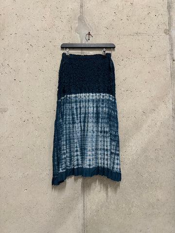 Issey Miyake 2000s Textured Blue Skirt (W24)