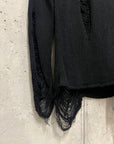 Yohji Yamamoto AW2001 Black Distressed Knit (S-M)
