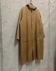 Y’s By Yohji Yamamoto 1990s Tanned Hooded Overcoat (XL)