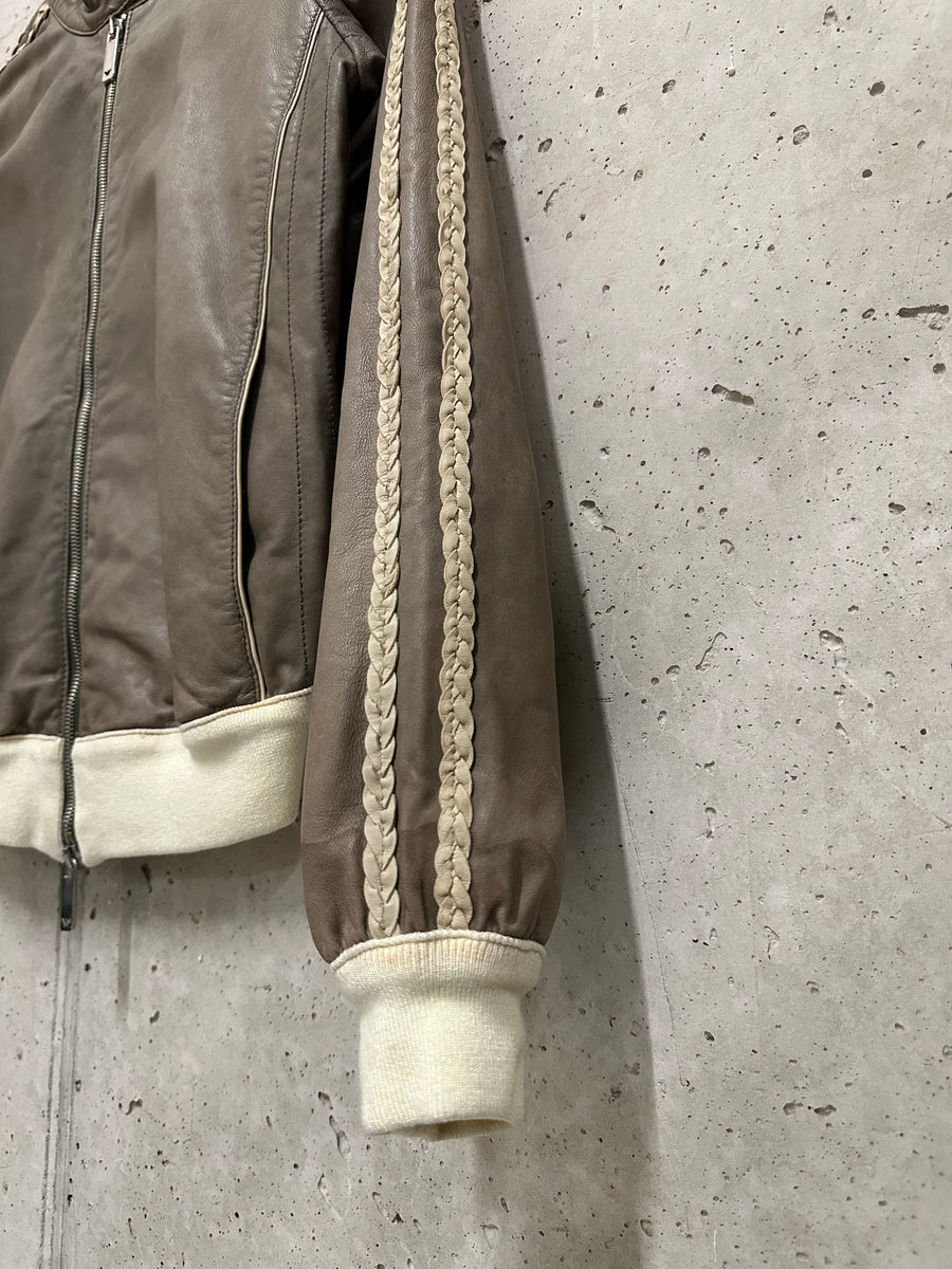 Emporio Armani 1990s Tanned Leather Jacket (XS)