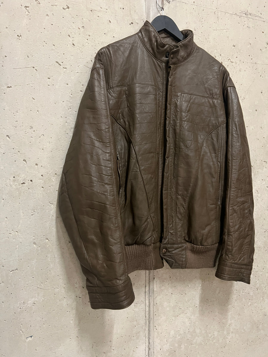 Giorgio Armani AW1995 Brown Leather Jacket (XL)
