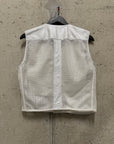 Dirk Bikkembergs SS1996 White Leather / Mesh Vest (S)