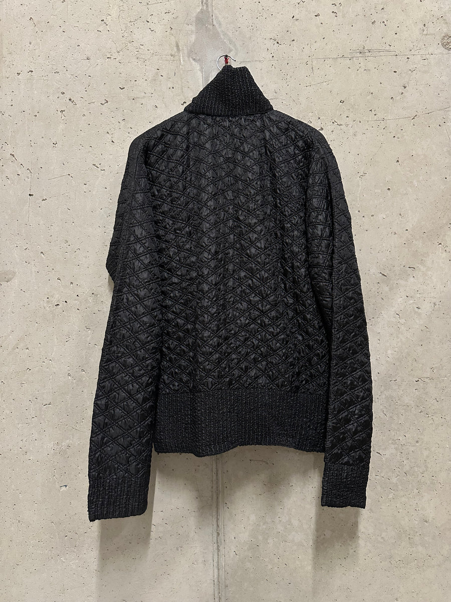 1990s Black Textured Nylon Jacket (L)