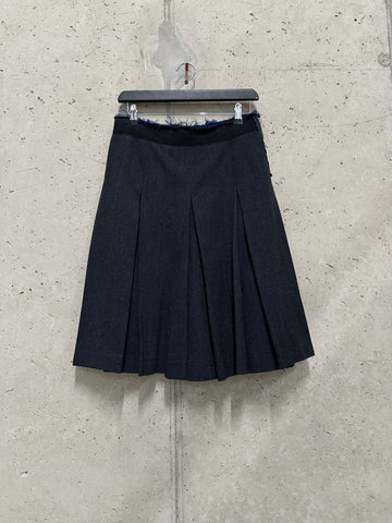 Comme Des Garçons AW2008 Raw Edge Pleated Skirt (28W)