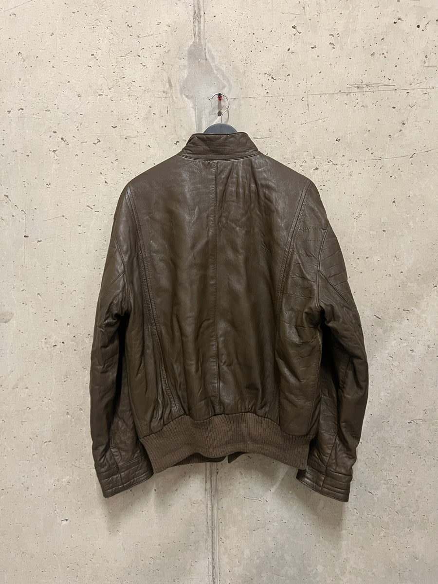 Giorgio Armani AW1995 Brown Leather Jacket (XL)