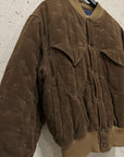 Armani Jeans 1990s Brown Suede Bomber Jacket (M-L)