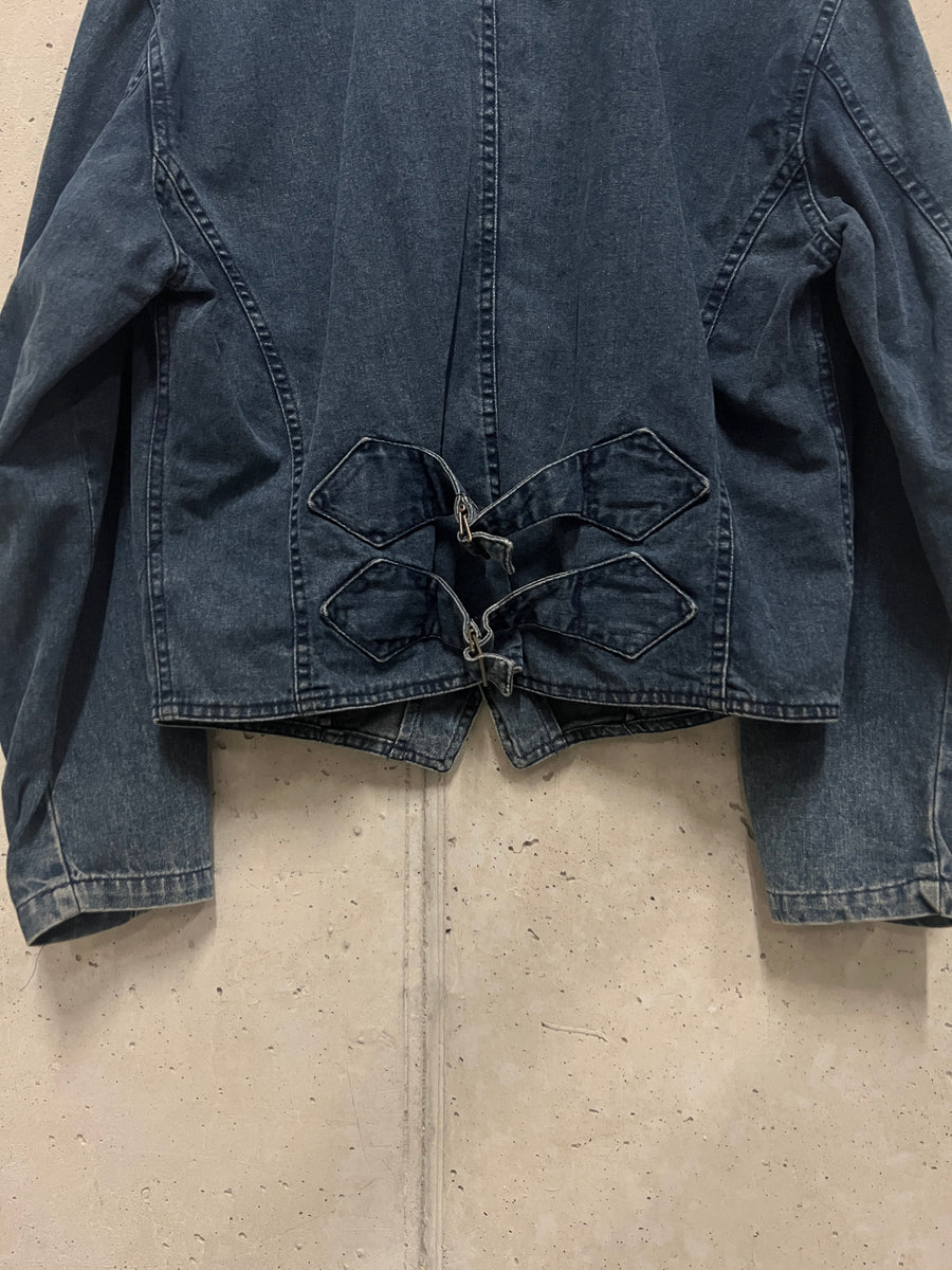 Armani Jeans 1980s Multi-Pocket Denim Jacket (S-M)