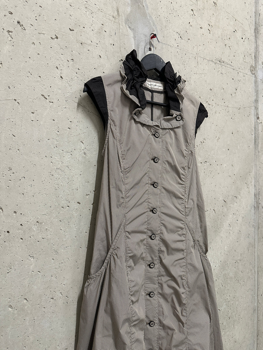 Hiroko Koshino 2000s Button Up Textured Dress (S)