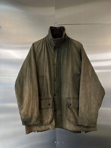 Barbour 1990s Sun Faded Wax Jacket (L)