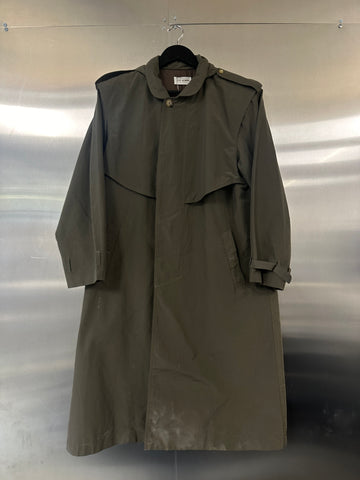 Tete Homme 2000s Khaki Hooded Overcoat (M)