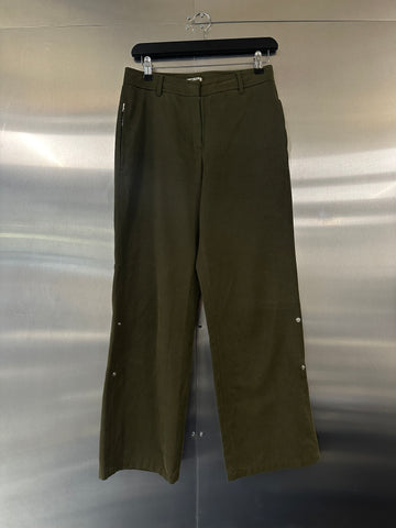 Miu Miu 2000s Studded Khaki Trousers (W28)