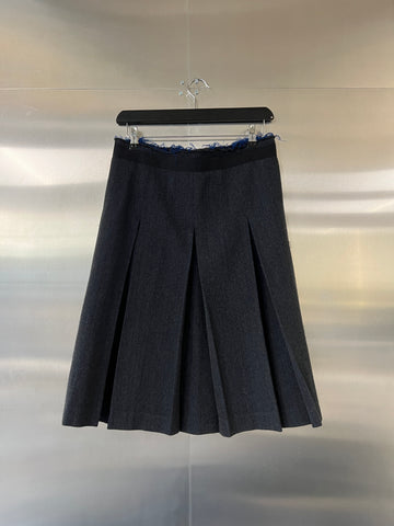 Comme Des Garçons AD2007 Raw Edge Pleated Skirt (W28)