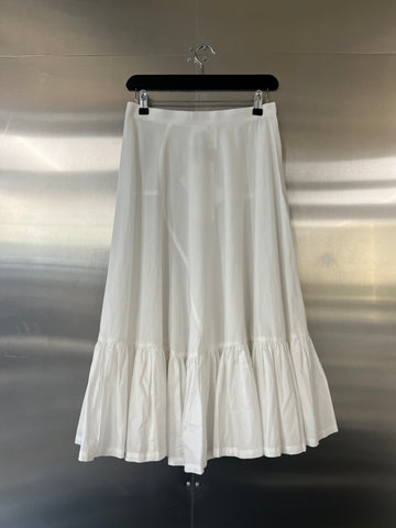 Comme Des Garçons AD2008 White Cotton Mesh Skirt (W28)